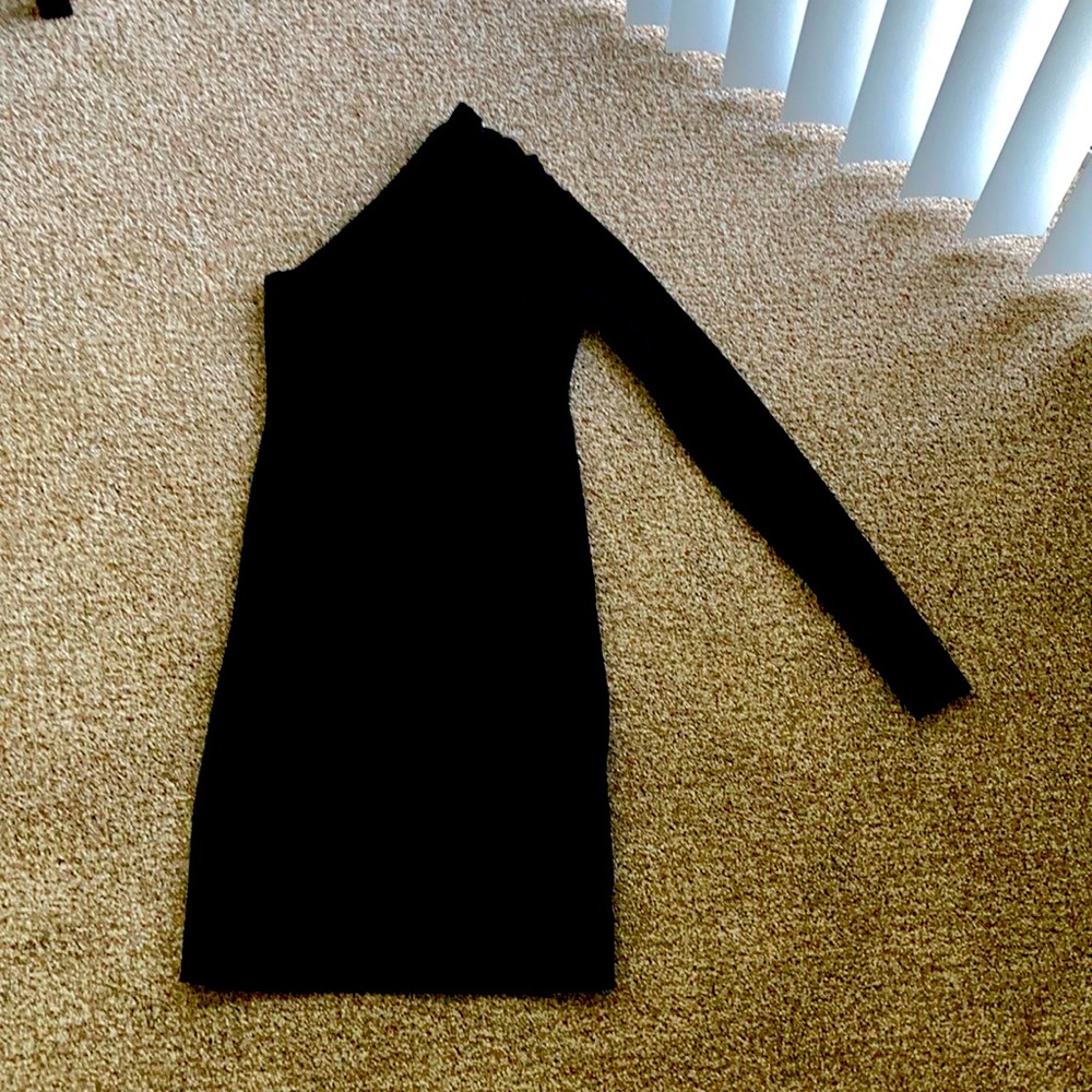One shoulder little black dress